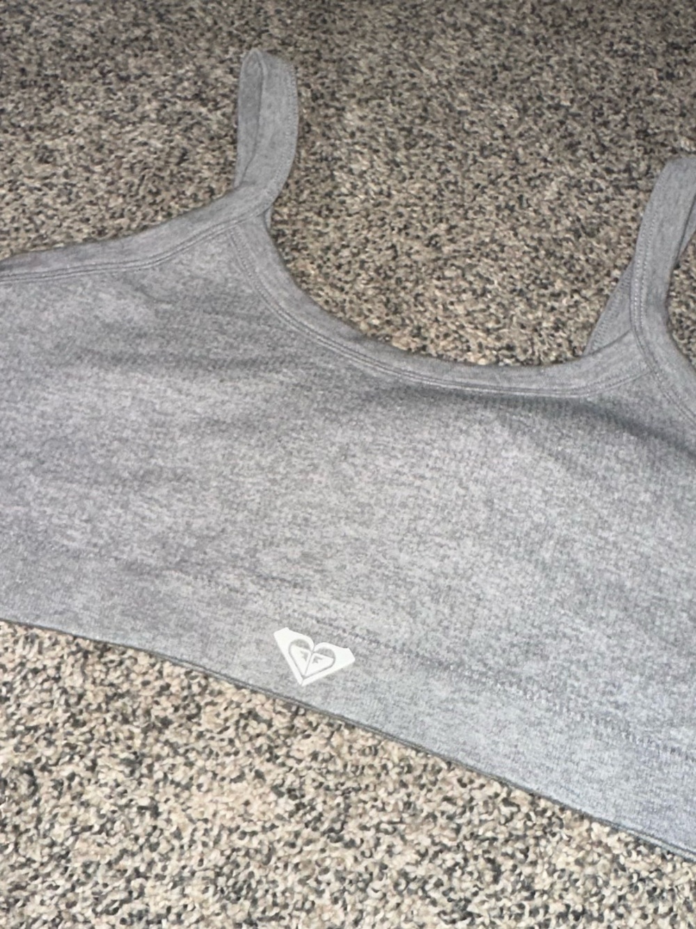 Roxy Grey Seamless Stretch Sports Bra nwot